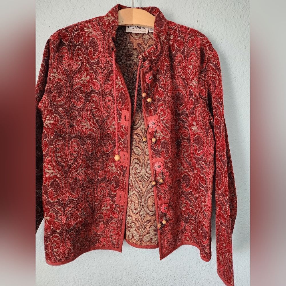 Flashback Jacket western Tapestry  Red Patterned